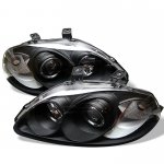 1998 Honda Civic Black Halo Projector Headlights