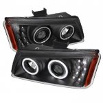 2006 Chevy Avalanche Black Projector Headlights Halo LED