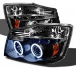 2004 Nissan Titan Black CCFL Halo Projector Headlights with LED