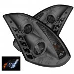 2003 Infiniti G35 Coupe Smoked Halo Projector Headlights with LED