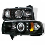 1998 Dodge Ram 2500 Black CCFL Halo Projector Headlights with LED 1998 Dodge Ram 2500 Black CCFL Halo Projector Headlights with LED