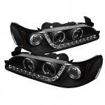 1993 Toyota Corolla Black Halo Projector Headlights with LED