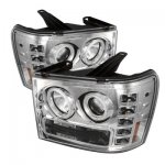 2011 GMC Sierra 3500HD Clear CCFL Halo Projector Headlights with LED