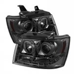 2008 Chevy Suburban Smoked CCFL Halo Projector Headlights with LED