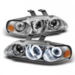 1994 Honda Civic Clear Dual CCFL Halo Projector Headlights
