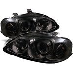 1999 Honda Civic Smoked Dual Halo Projector Headlights