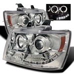 2007 Chevy Suburban Clear Halo Projector Headlights with LED