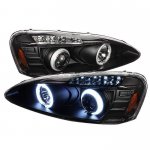 Pontiac Grand Prix 2004-2008 Black CCFL Halo Projector Headlights with LED