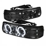 Chevy Tahoe 2000-2006 Smoked CCFL Halo Projector Headlights with LED