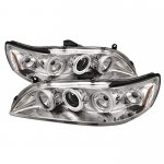 1999 Honda Accord Clear Dual CCFL Halo Projector Headlights