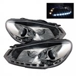 2011 VW Golf GTI Clear Projector Headlights with LED Daytime Running Lights 2011 VW Golf GTI Clear Projector Headlights with LED Daytime Running Lights