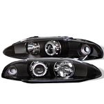 Mitsubishi Eclipse 1997-1999 Black Halo Projector Headlights