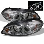 2010 Chevy Impala Clear Dual Halo Projector Headlights with LED
