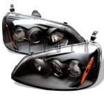 2002 Honda Civic Black Halo Projector Headlights