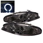 Mitsubishi Eclipse 1997-1999 Smoked Halo Projector Headlights