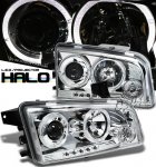 2007 Dodge Charger Clear Halo Projector Headlights with LED