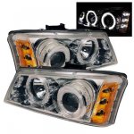 2004 Chevy Silverado 2500 Clear Dual Halo Projector Headlights with LED