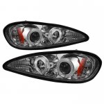 1999 Pontiac Grand AM Clear CCFL Halo Projector Headlights