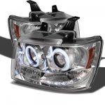 2007 Chevy Tahoe Clear CCFL Halo Projector Headlights with LED