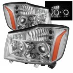 2004 Nissan Titan Chrome Projector Headlights Halo LED