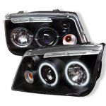 2001 VW Jetta Black Dual CCFL Halo Projector Headlights 2001 VW Jetta Black Dual CCFL Halo Projector Headlights