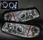 Chevy Impala 2000-2005 Clear Halo Projector Headlights with LED