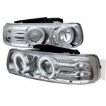 2000 Chevy Tahoe Clear CCFL Halo Projector Headlights with LED