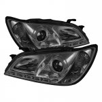Lexus IS300 2001-2005 Smoked Halo Projector HID Headlights LED DRL