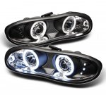 2001 Chevy Camaro Black CCFL Halo Projector Headlights with LED