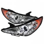 Hyundai Sonata 2011-2012 Clear CCFL Halo Projector Headlights with LED