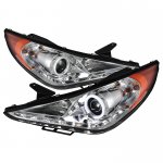 2011 Hyundai Sonata Clear CCFL Halo Projector Headlights with LED