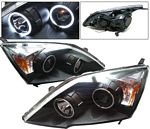 Honda CRV 2007-2011 Black Projector Headlights CCFL Halo