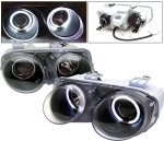 2001 Acura Integra Black Projector Headlights with CCFL Halo