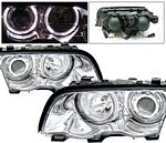 BMW E46 Sedan 3 Series 1999-2001 Clear Projector Headlights with Halo BMW E46 Sedan 3 Series 1999-2001 Clear Projector Headlights with Halo
