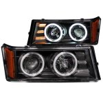 2011 Chevy Colorado Black Projector Headlights with CCFL Halo