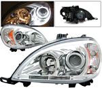Mercedes Benz M Class 2002-2005 Clear Projector Headlights CCFL Halo