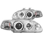 1994 Honda Civic Projector Headlights Chrome Halo LED