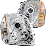 GMC Yukon Denali 2007-2014 Clear Projector Headlights CCFL Halo