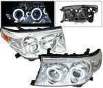2009 Toyota Land Cruiser Clear Projector Headlights CCFL Halo LED
