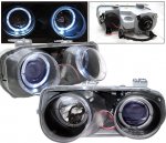 2000 Acura Integra Black Projector Headlights with Halo