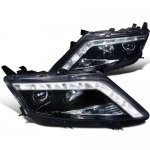 Ford Fusion 2010-2012 Smoked Projector Headlights LED DRL