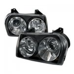 Chrysler 300 2005-2010 Black Projector Headlights