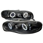 2001 Chevy Camaro Black Halo Projector Headlights with LED
