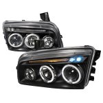 2009 Dodge Charger Black Halo Projector Headlights with LED 2009 Dodge Charger Black Halo Projector Headlights with LED