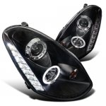 Infiniti G35 Sedan 2005-2006 Black Projector Headlights Halo LED DRL