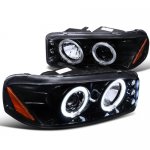 GMC Yukon XL 2000-2006 Smoked Projector Headlights Halo LED