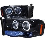 2003 Dodge Ram 3500 Smoked Dual Halo Projector Headlights with LED 2003 Dodge Ram 3500 Smoked Dual Halo Projector Headlights with LED