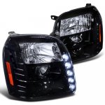 2011 GMC Yukon Smoked Projector Headlights LED