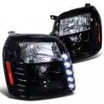 2009 GMC Yukon Smoked Projector Headlights LED