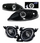 Lexus SC400 1992-1999 Black High Beam and Projector Headlights Set